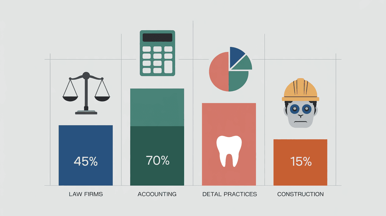 AI Adoption by the Numbers: Law Firms vs. Accounting Firms vs. Everyone Else